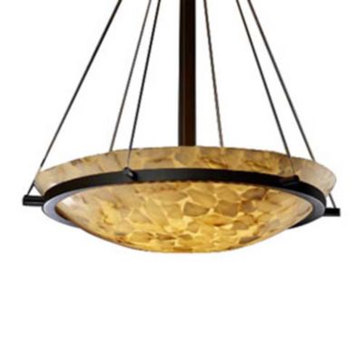 Alabaster Rocks! Bowl Suspension with Ring-Small by Justice Design Group - Starlight Lighting USA and Canada